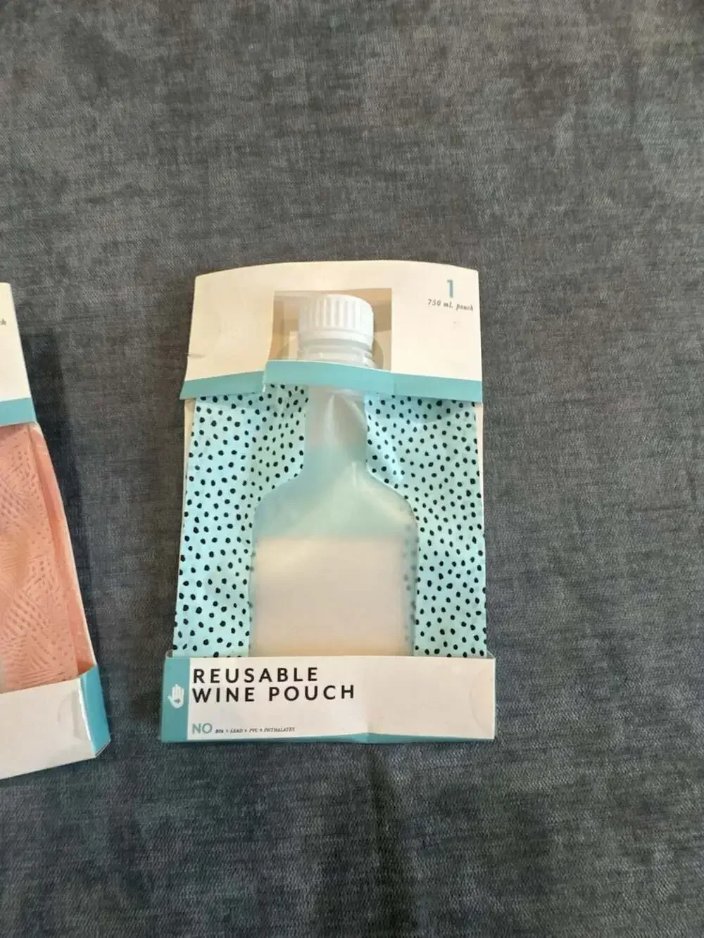 Vivitar Reusable Wine Pouch Set of 2 (Pink and Polka Dot)